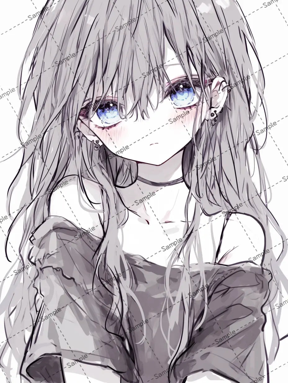 清楚な女の子のイラスト-アイコン/オフショルダー AI イラスト