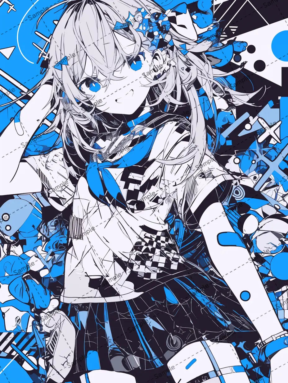 女の子のイラスト-アイコン/JK/アナログ風 -