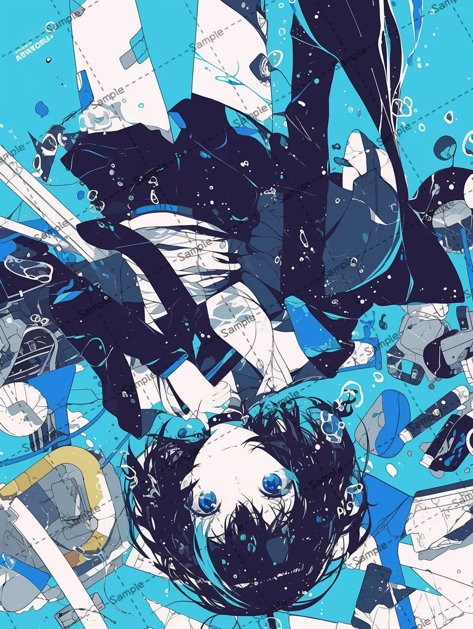 女の子のイラスト-アイコン/ JK/アナログ風 -