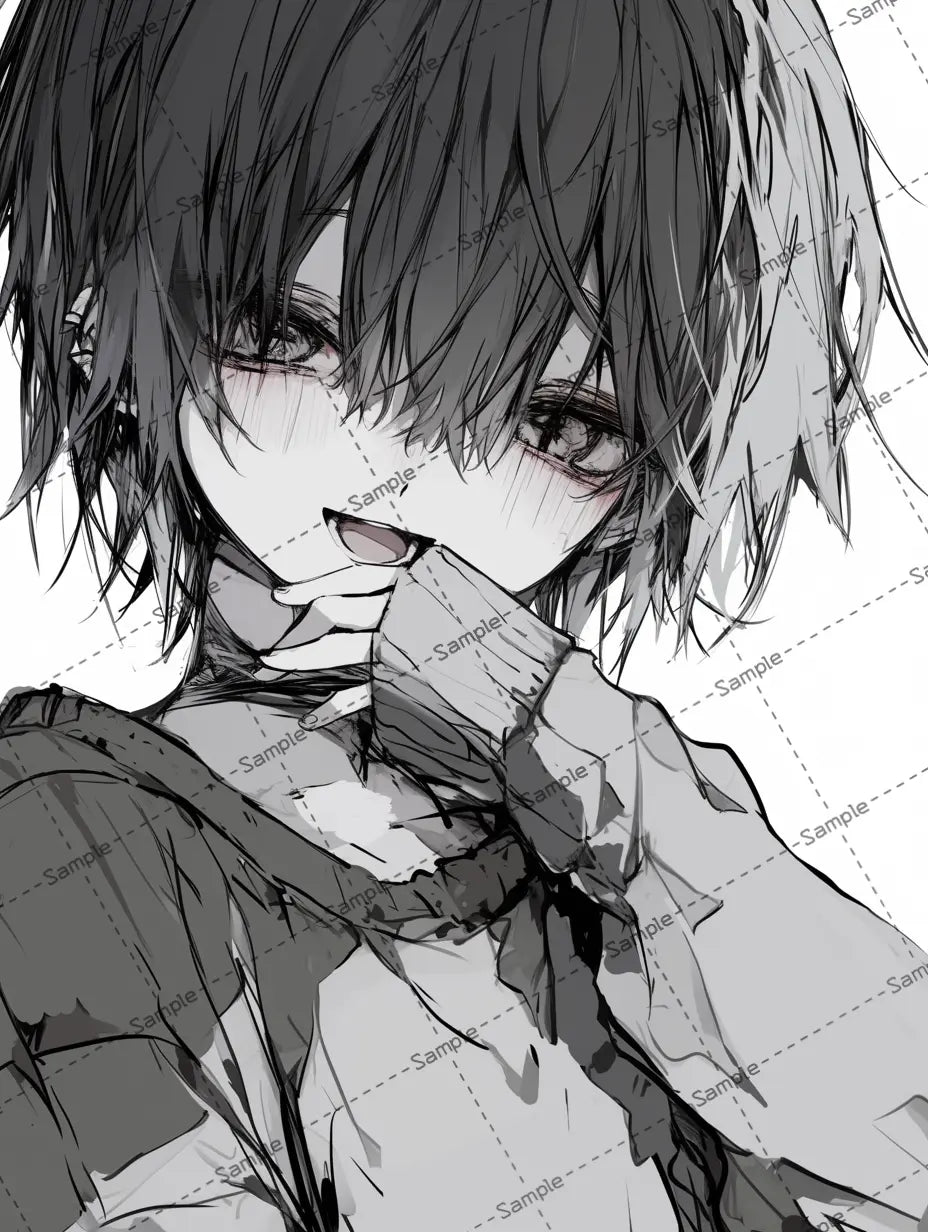笑っている可愛い男の子のアイコン AI イラスト