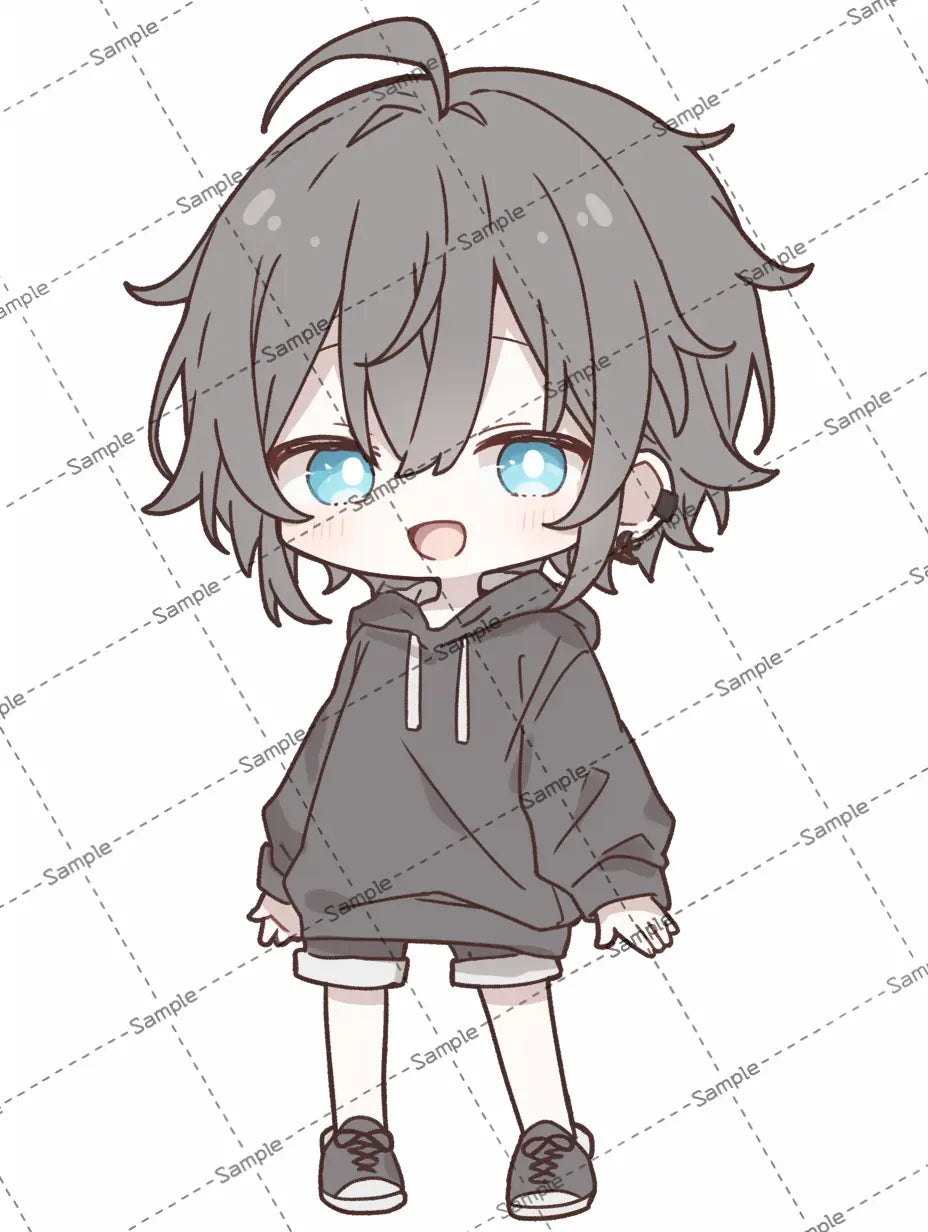 可愛いアニメの男の子のイラスト-アイコン/立ち絵 AI イラスト