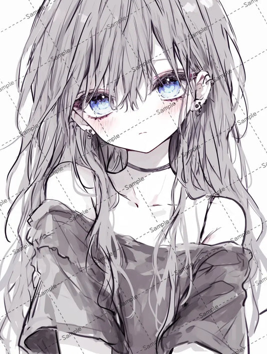 清楚な女の子のイラスト-アイコン/オフショルダー AI イラスト