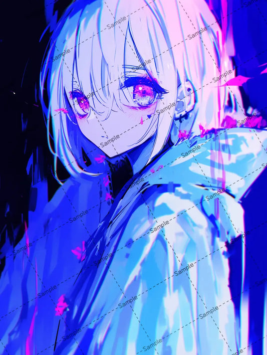 目が大きくて可愛い女の子のアイコン AI イラスト