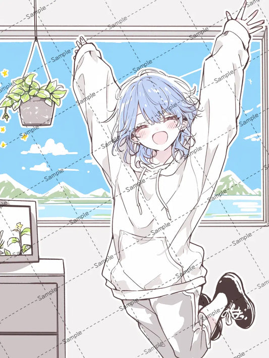 ジャンプしている可愛い女の子のイラスト-アイコン AI イラスト