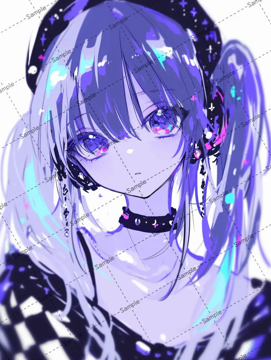 短いツインテールヘアの女の子のイラスト AI イラスト