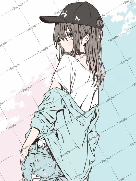 シンプルでオシャレな女の子のアイコン AI イラスト