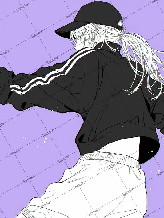 ジャージを着ている女の子のアイコン AI イラスト
