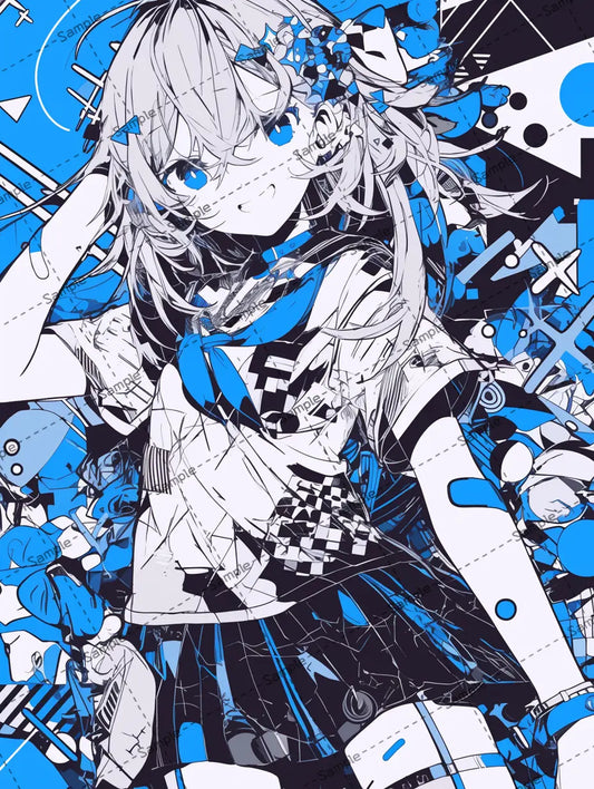 女の子のイラスト-アイコン/JK/アナログ風 -