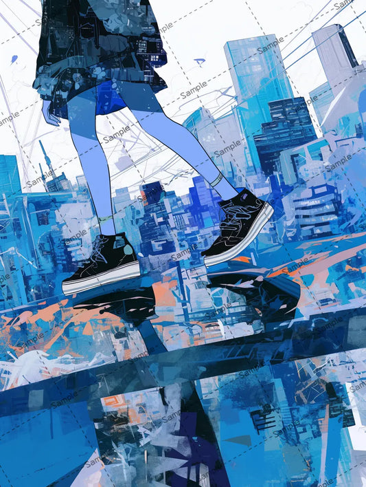 デジタルアート風イラスト /抽象的な型紙 -